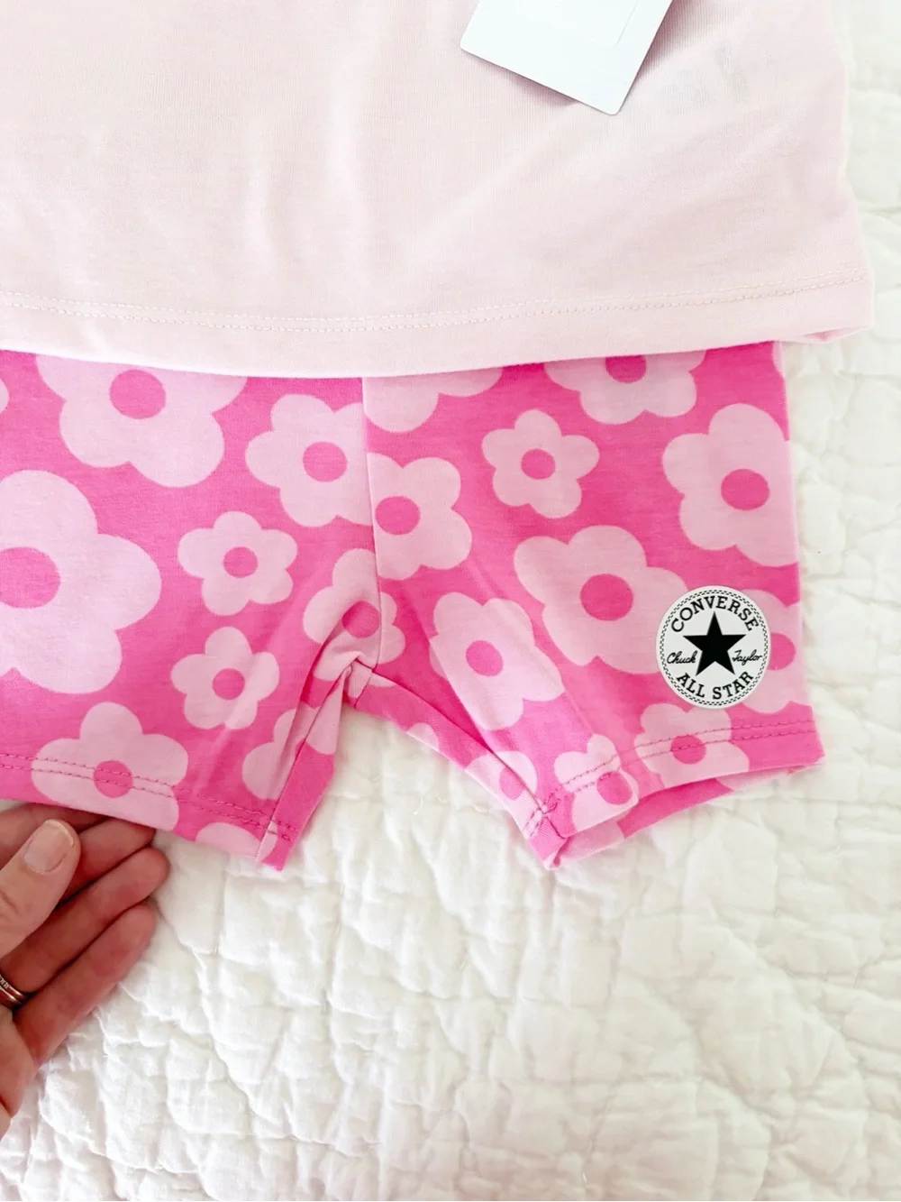 Converse Pink Floral Tee Girls 3T